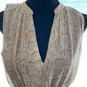Joie Snake-Print Silk Dress / Small